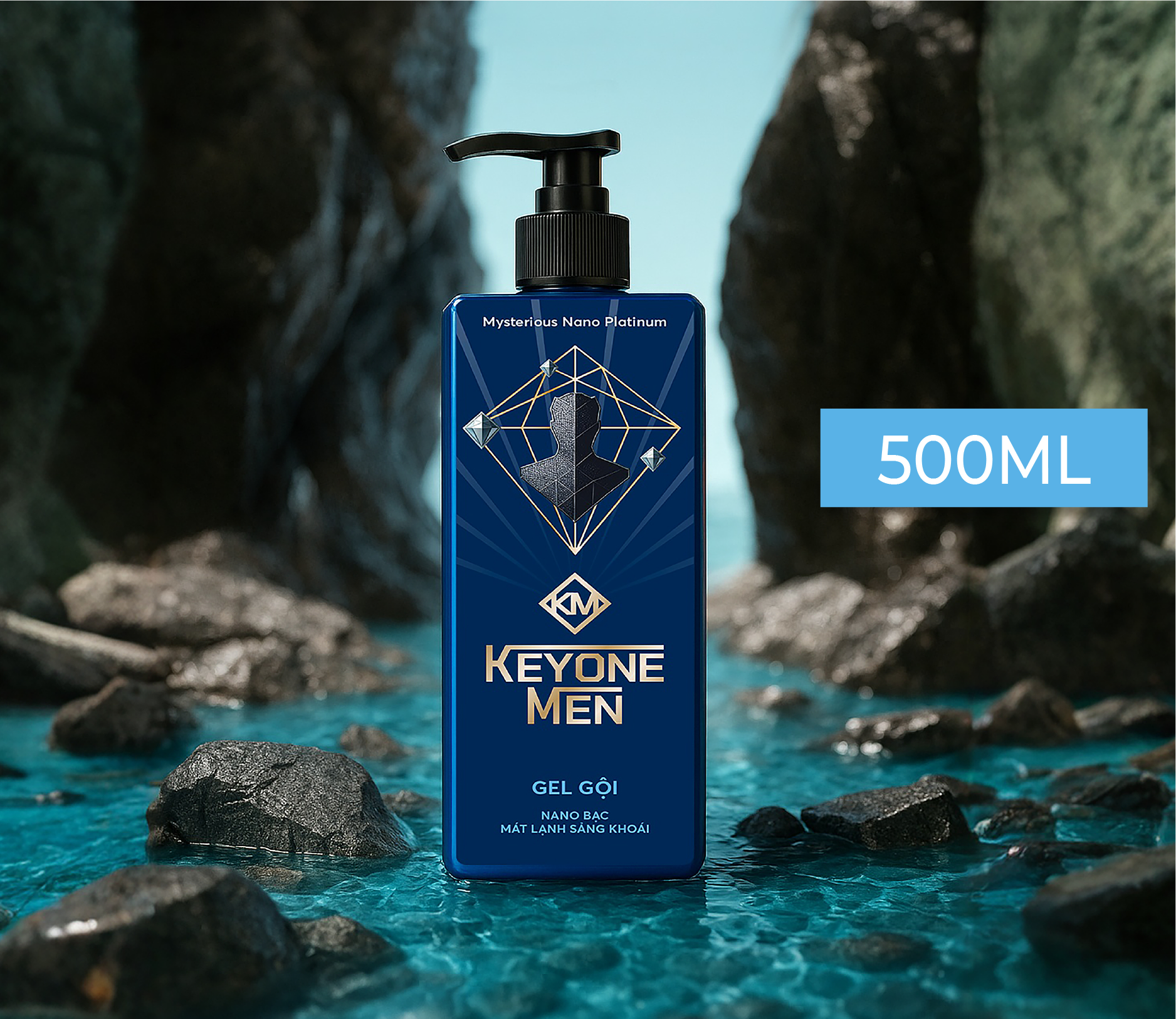 Gel Gội KEYONE MEN Nano Bạc (Chai 500ml)