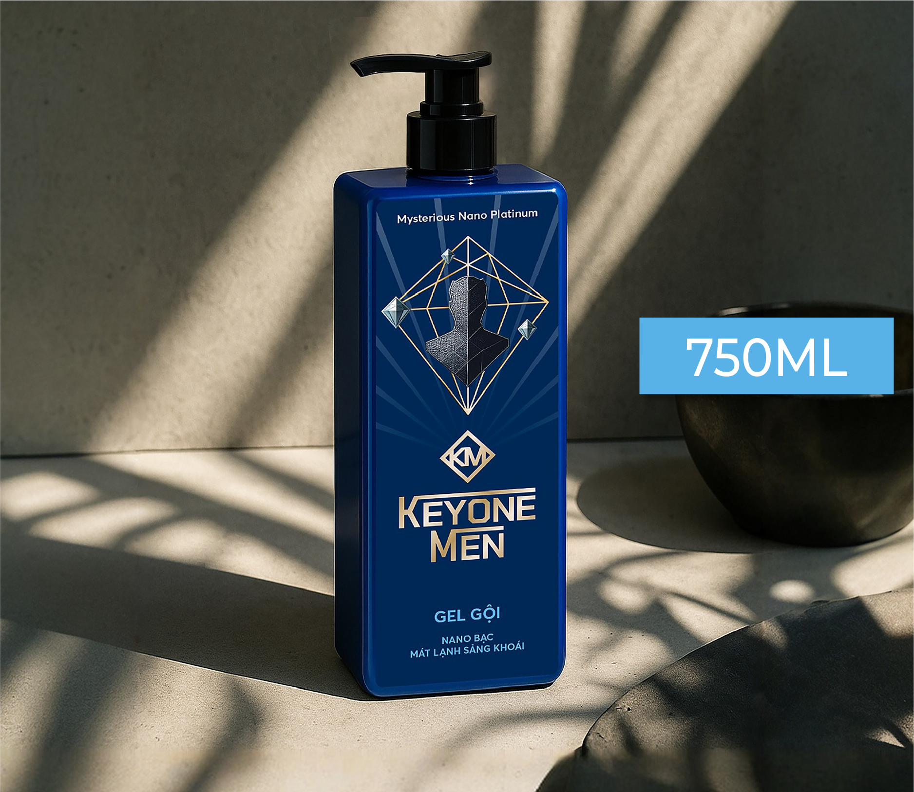 Gel Gội KEYONE MEN Nano Bạc (Chai 750ml)